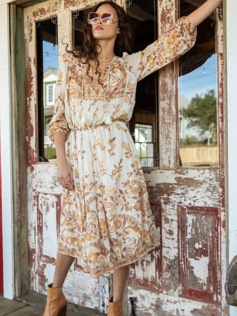 SPELL & THE GYPSY Hendrix Boho Dress Cream Size Small NWT